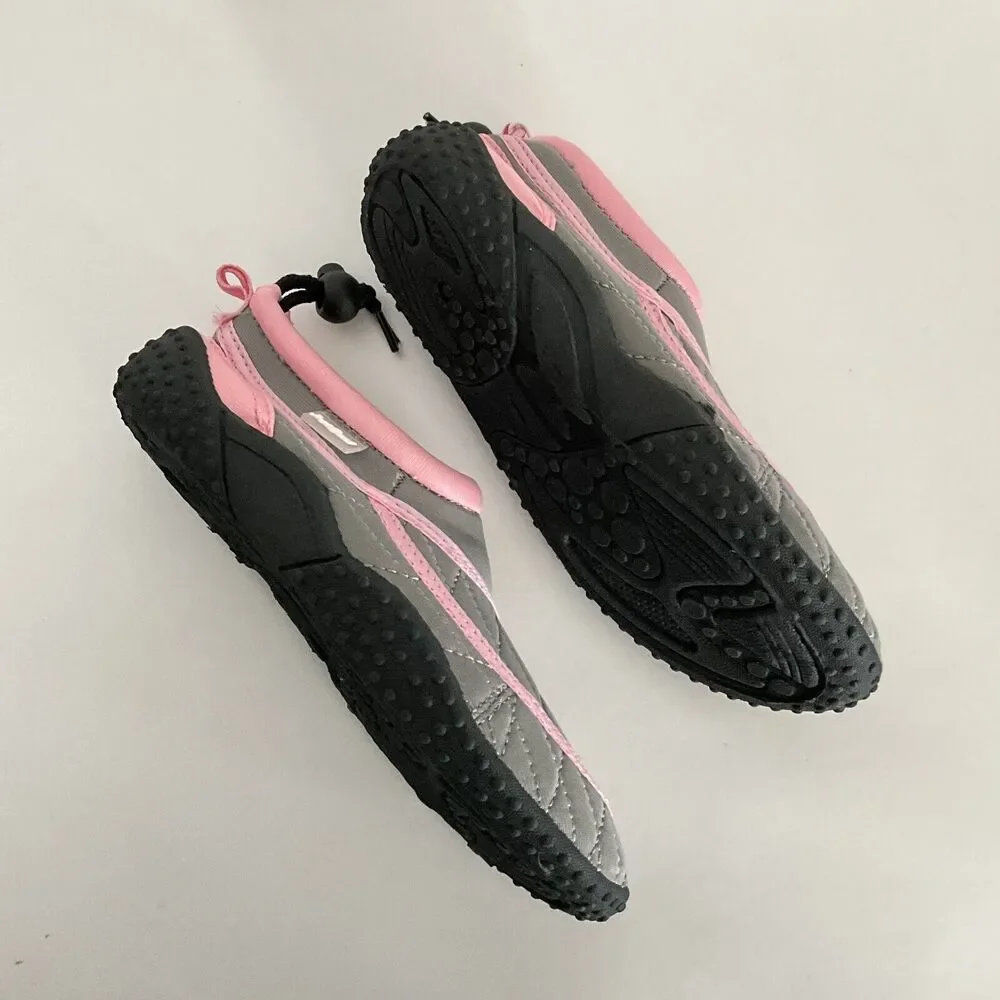 Just Speed Water Shoe Trim Slip-on Beach Pool Gray Kids 3